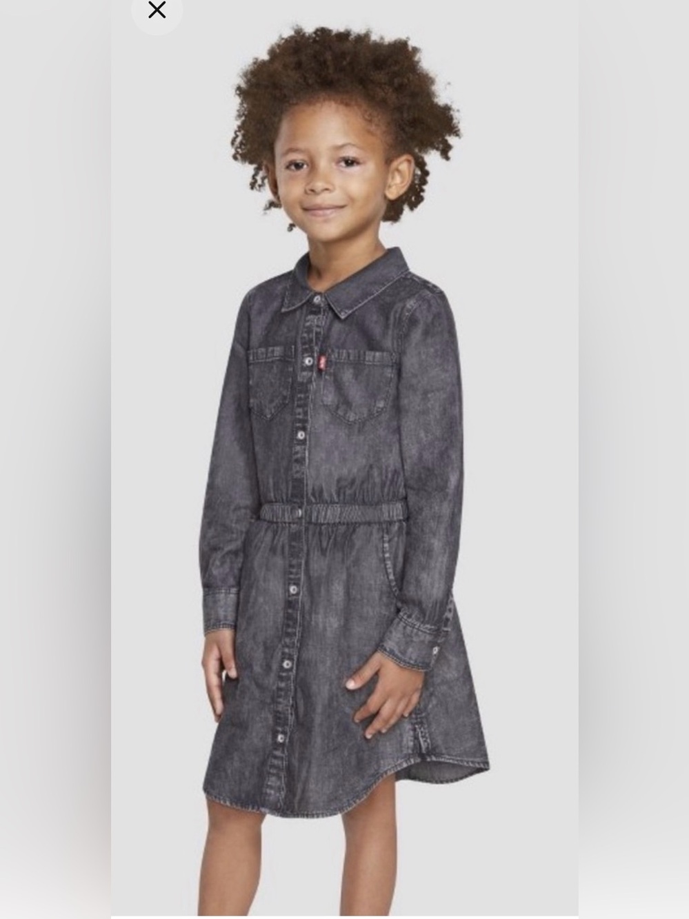 Levi's Girls Long Sleeve Denim Shirtdress